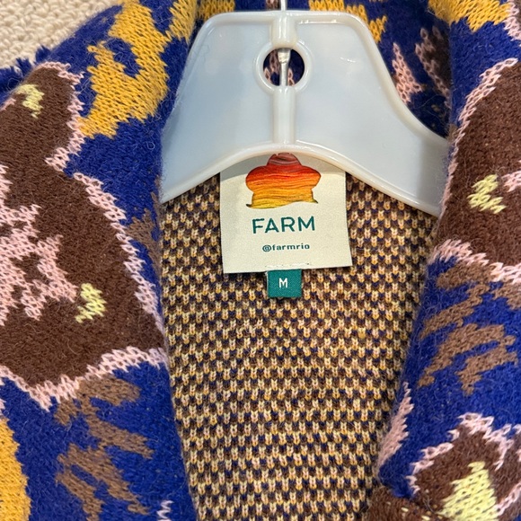 FARM RIO Glam Tapestry Knit Belted Blazer Size M - Picture 6 of 8